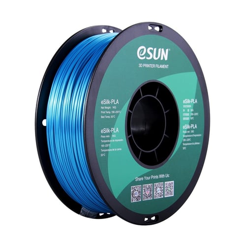 eSUN eSilk-PLA (Cyan) 3D Filament 1.75Ø, 1kg,