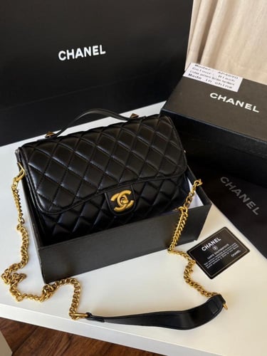 شنطه ماركه شانيل درجه اولى لوقو نحاسي مطفي