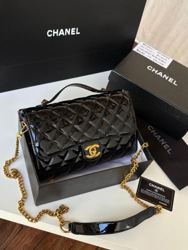 شنطه ماركه شانيل درجه اولى لوقو نحاسي مطفي