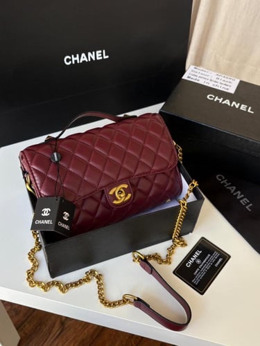 شنطه ماركه شانيل درجه اولى لوقو نحاسي مطفي