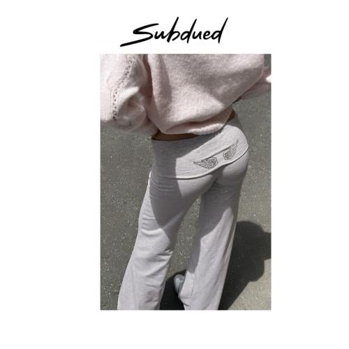 CUFFED PANTS WITH WINGS