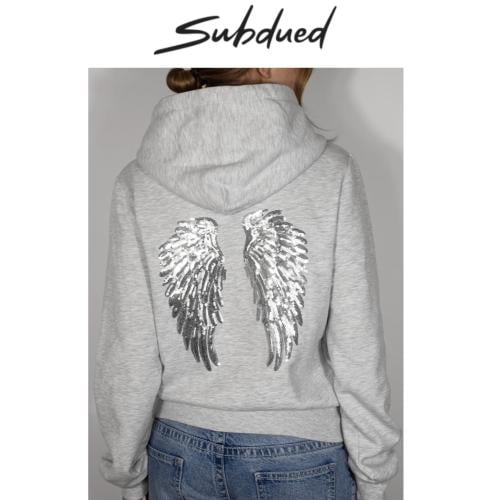 Wings zip-up hoodie