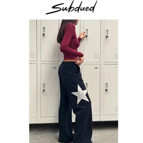 WIDE-LEG JOGGERS WITH STAR