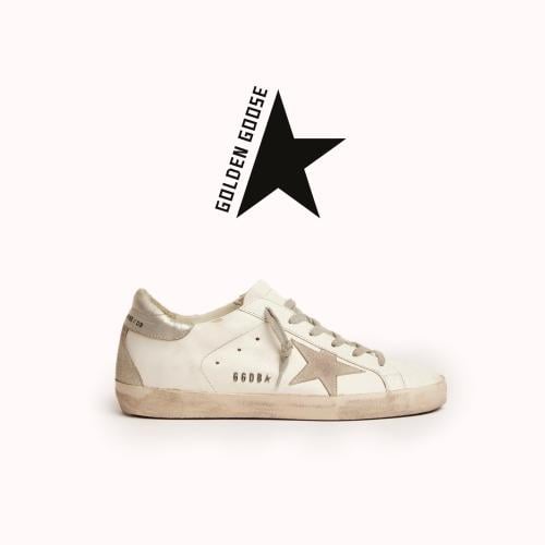 Women's Super-Star with silver heel tab and metal...
