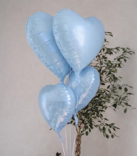 بالون قلب سماوي - (حبة واحدة) Sky Blue Heart ballo...