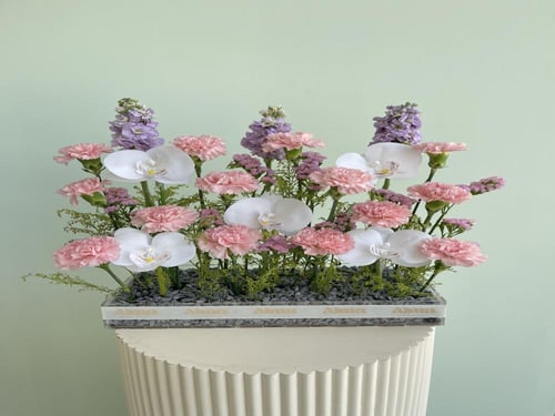 بوكس اكريليك ورد طبيعي -يوجد عبارات متنوعة