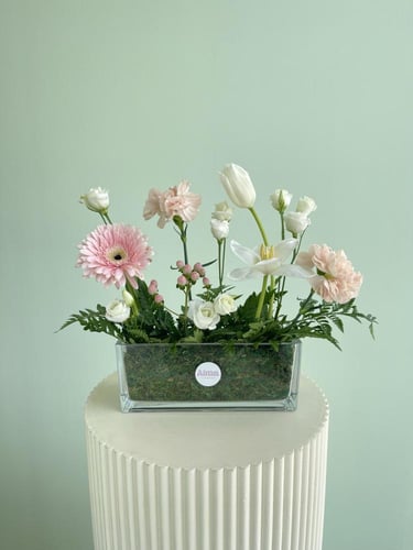 فازة ورد الجربيرا و التوليب