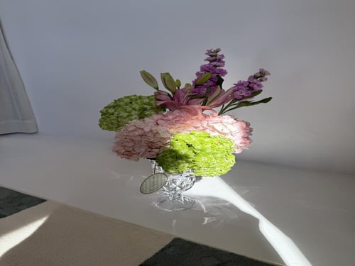 Crystal Glow flower Vase - فازة ورد كريستال قلو