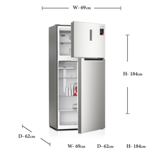 ثلاجه وفريزر أرو 18.6 قدم مكعب ستيل, RO2-690NF