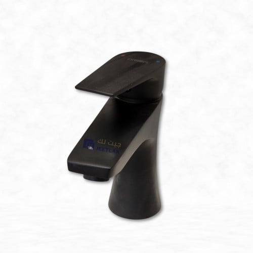 خلاط مغسلة اتوماتيك اسود مع الهراب