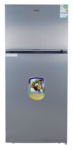 ثلاجة بيسك ببابين ستان لس ستيل بسعة 16.9 قدم مكعب...