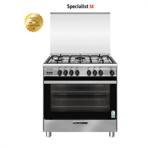 فرن مطبخ جليم غاز 60*90 أمان تام 5 شعلات ـ أستيل