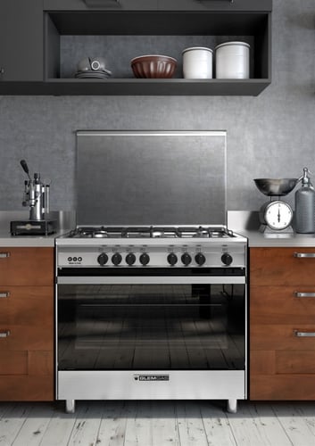 فرن مطبخ جليم غاز 60*90 أمان تام 5 شعلات ـ أستيل