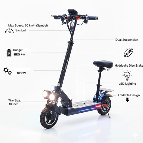 سكوتر وحش وسط 1000 واط اصدار 2024