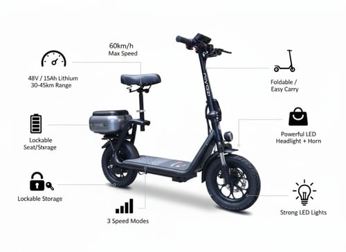 سكوتر ابو سلة وكرسي خلفي