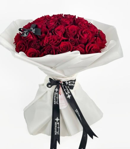 تغليف ابيض | 40 جوري أحمر