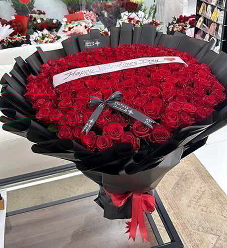 باقة ورد جوري احمر | 200 ورده