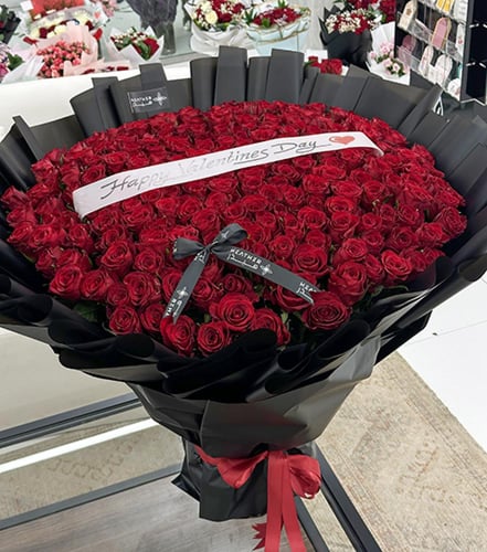 باقة ورد جوري احمر | 200 ورده