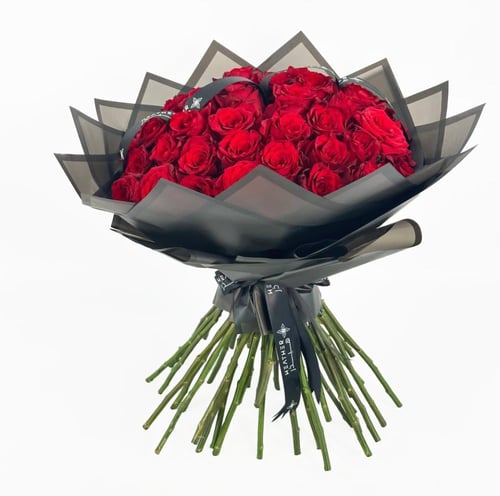 باقة الجوري الاحمر | 50 ورده