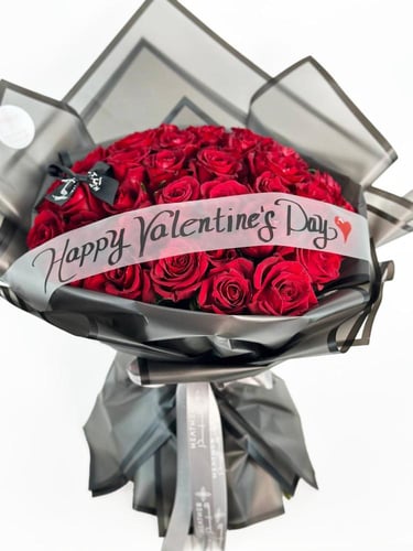 تغليف اسود | 40 جوري أحمر