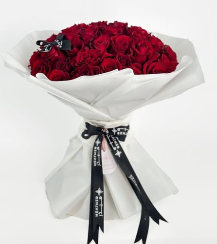 تغليف ابيض | 40 جوري أحمر