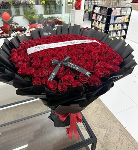 باقة ورد جوري احمر | 200 ورده