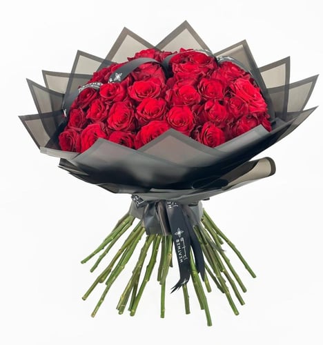 باقة الجوري الاحمر | 50 ورده