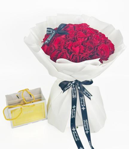 تغليف ابيض 50 جوري احمر - شوكلاته بستاني