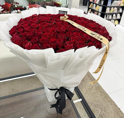 باقة ورد جوري احمر | 150 ورده