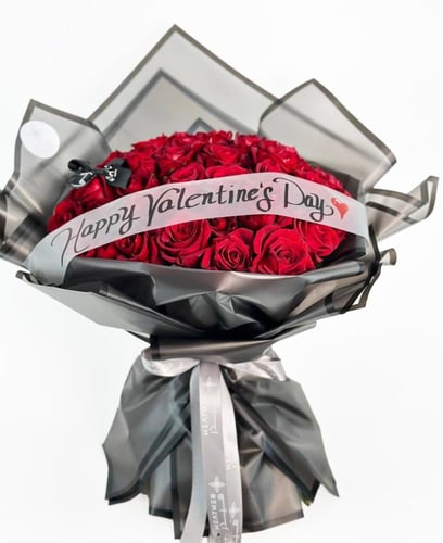 تغليف اسود | 40 جوري أحمر