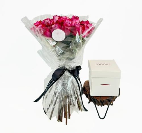 كيك كانديرا | باقة الجوري الموف