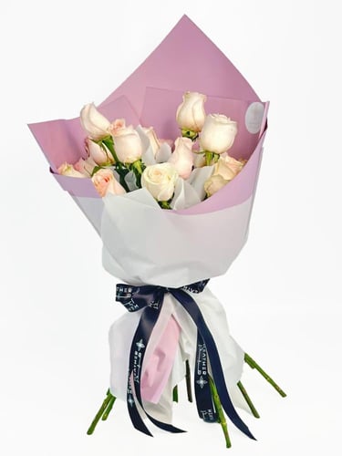 باقة الجوري الوردي لايت