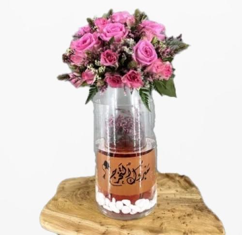 مزهرية التخرج | ورد الجوري