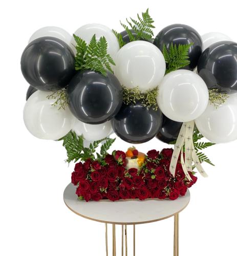 كيكة كانديرا | بالزهور الجوري | بالون