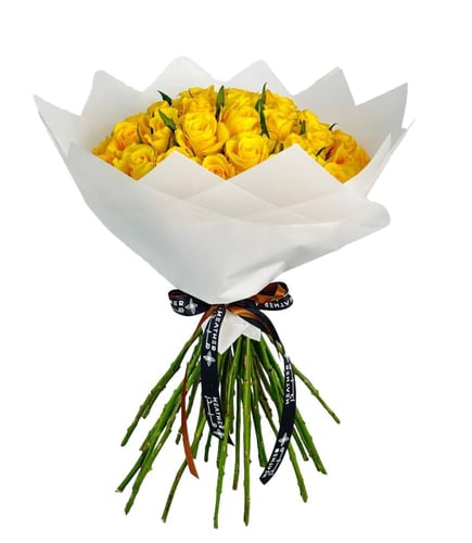 باقة ورد - جوري اصفر 50 حبه