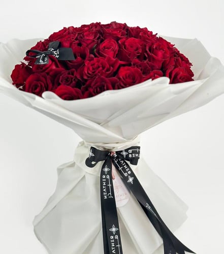 تغليف ابيض | 40 جوري أحمر