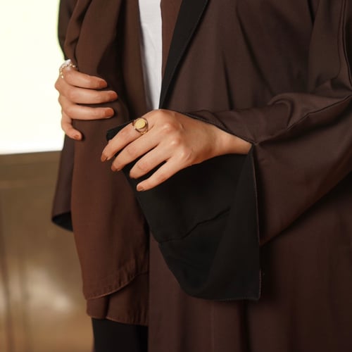 عباية x دبل فيس (بني - آسود )