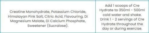 كرياتين هيدرايت بدون نكهة حجم 180 جرام