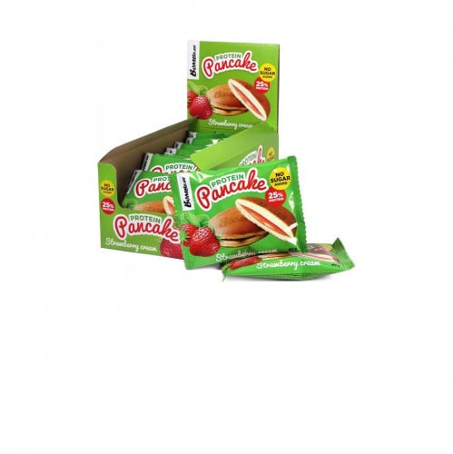 بومب بار - بان كيك بروتين بنكهة كريمة الفراولة - 4...