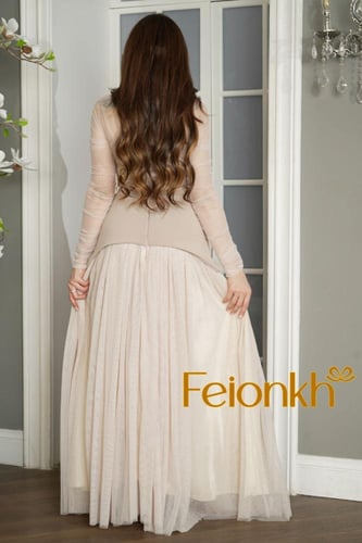 فستان:بيج راقي كلوش