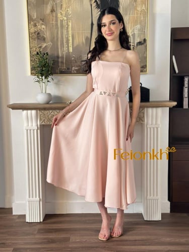 فستان: وردي قطعتين قصير ناعم