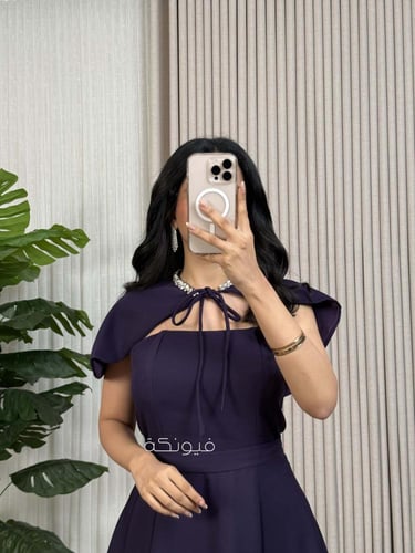 فستان موف ناعم ينلبس بطريقتين