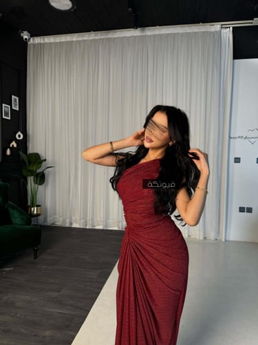 فستان تل لمعه مخصر