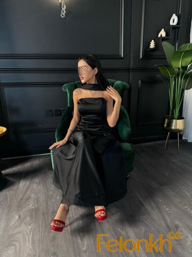 فستان اسود ستان