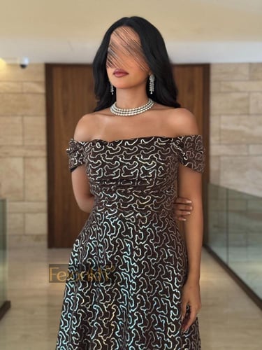 فستان: موكا ترتر فضي