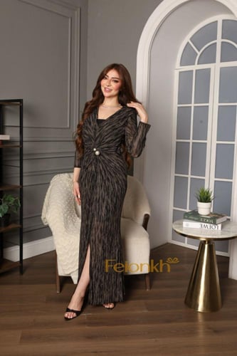 فستان: تل برنت فصوص مخصر