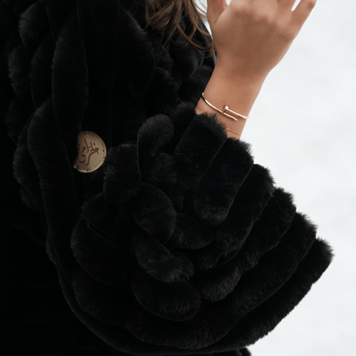 عباية شتوية بالفرو الاسود