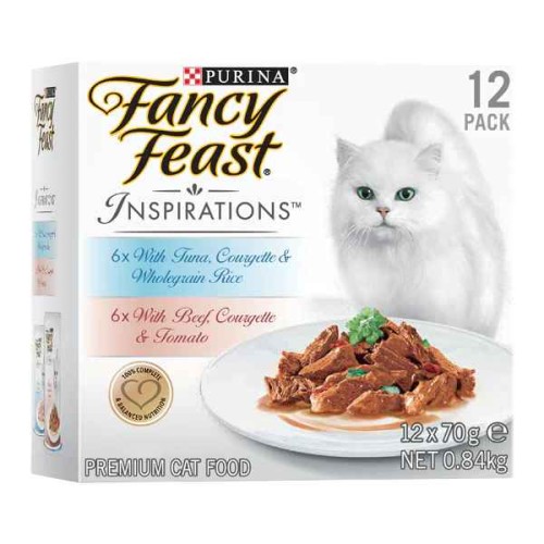 بورينا فانسي فيست تشكيلة التونه طعام رطب للقطط الب...