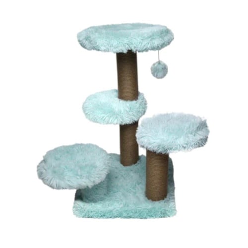 فيلاين قو خداشة للقطط شكل عامود طابقين مع سريرين