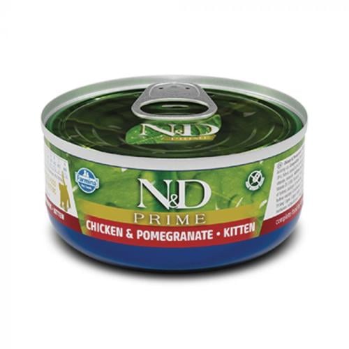 طعام معلب ان دي برايم بالدجاج والرمان للقطط الصغير...